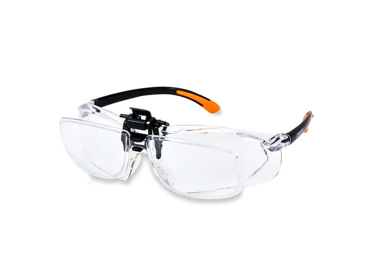 Carson Magnifying Safety Glasses Scratch-Resistant Poly Carbonate Lenses Clear 2.5 diopter vm-20