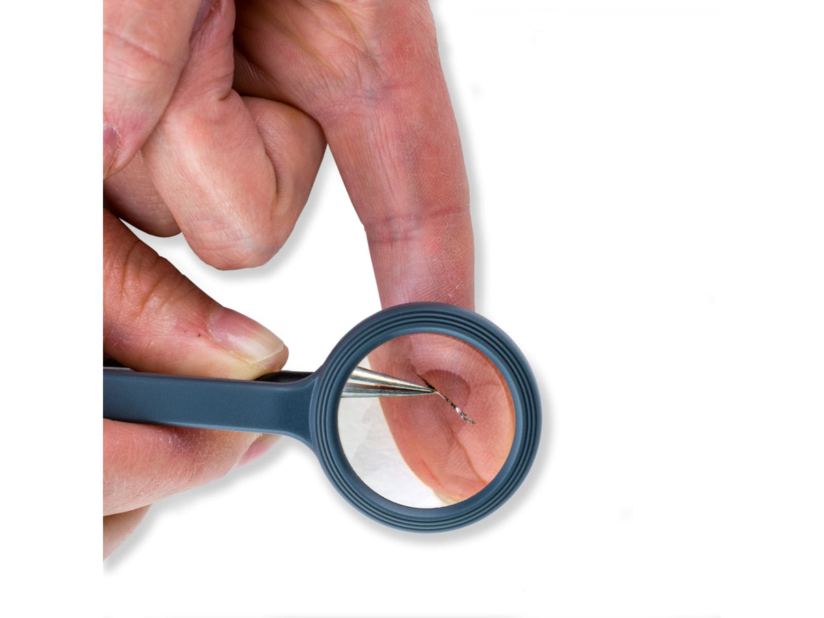 Carson MagniGrip 4x LED Lighted Magnifier w/ Precision Tweezers - Batteries Included MG-88