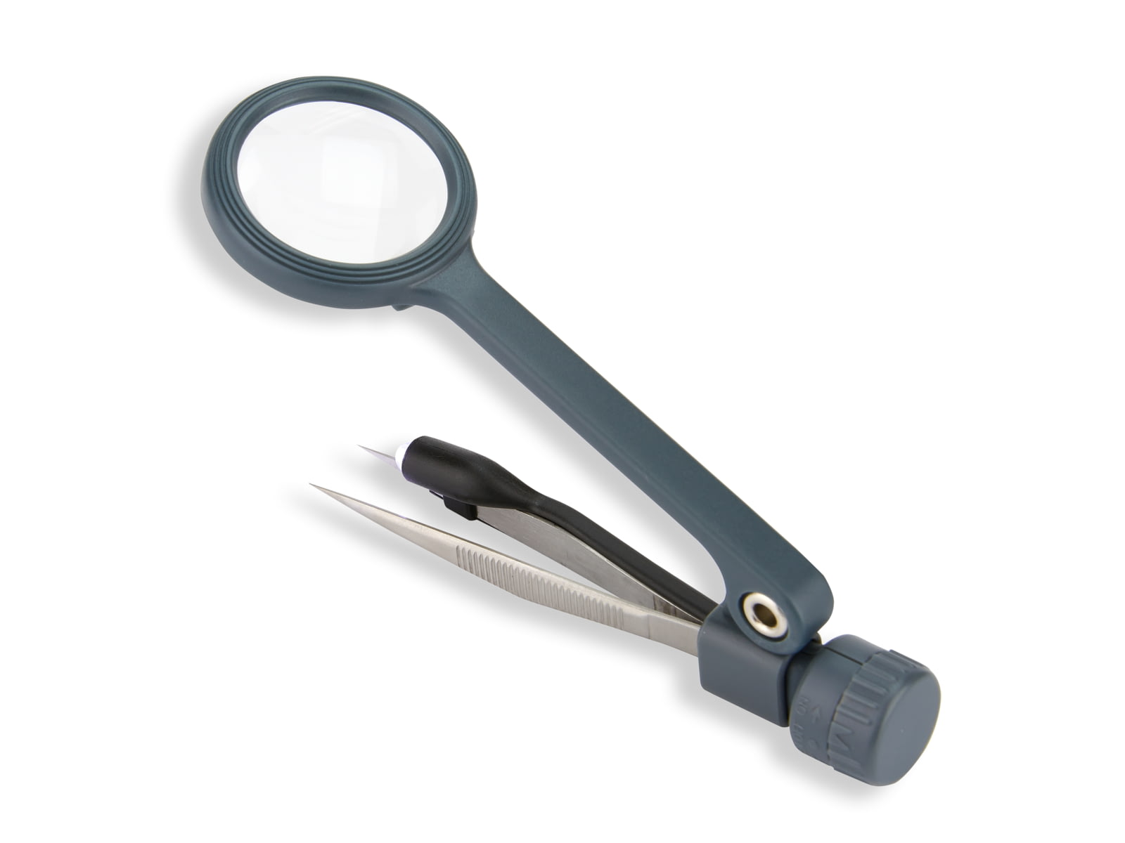 Carson MagniGrip 4x LED Lighted Magnifier w/ Precision Tweezers - Batteries Included MG-88
