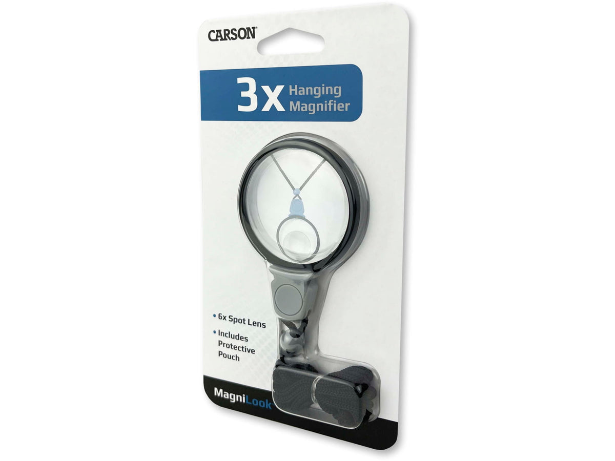 Carson MagniLook 2x Hanging Magnifier Loupe with 5x Spot Lens LK-10
