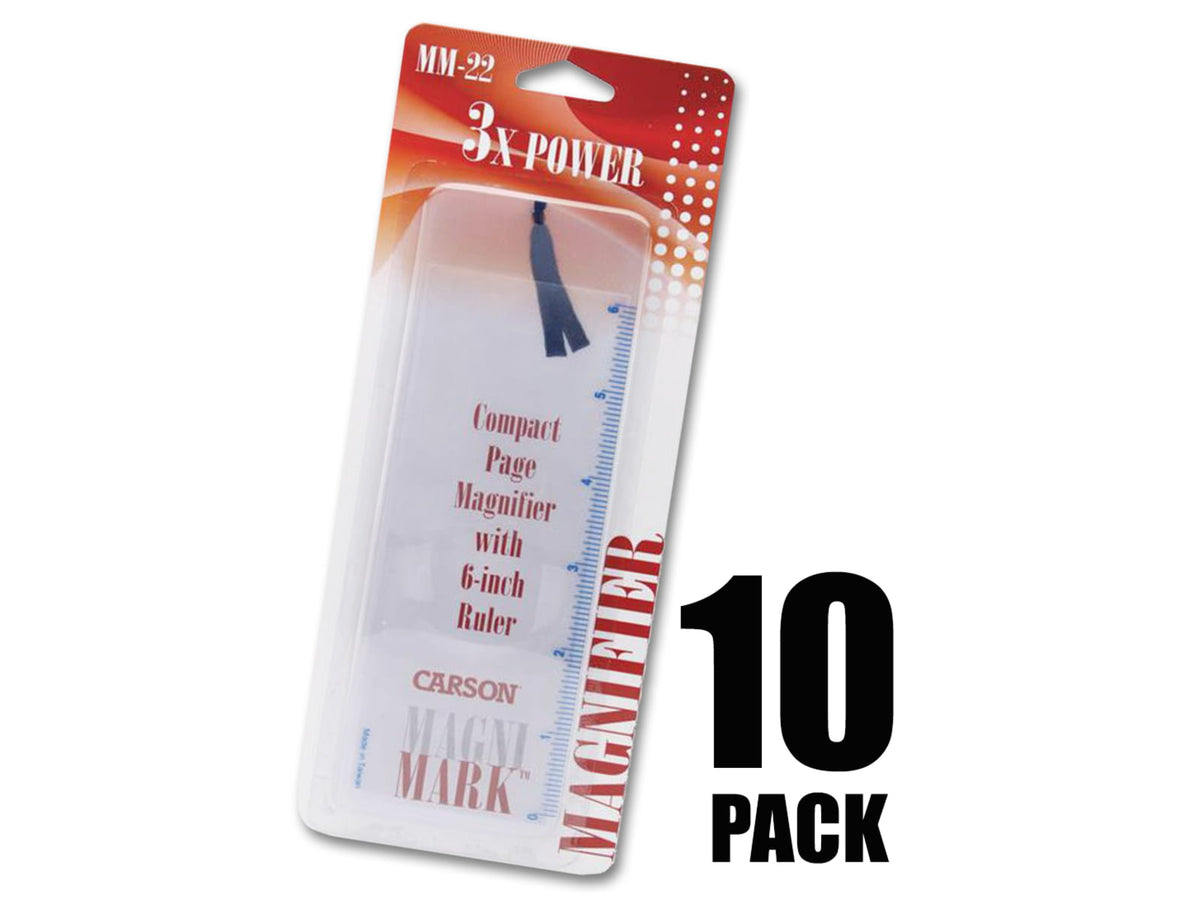 Carson MagniMark 10 Pack Loupe Clear 7.5x.1x2.6 MM-22MU