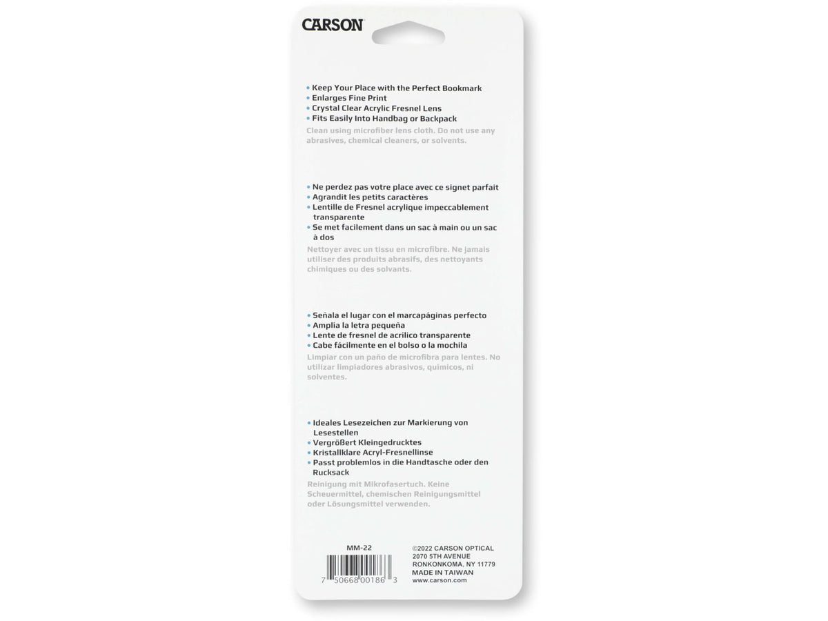 Carson MagniMark 2.5x Compact Page Magnifier Loupe with 6in Ruler
