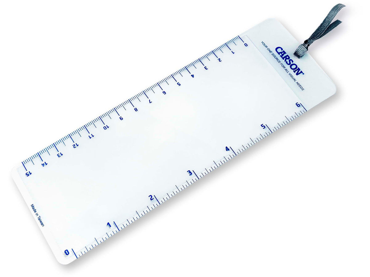 Carson MagniMark 2.5x Compact Page Magnifier Loupe with 6in Ruler