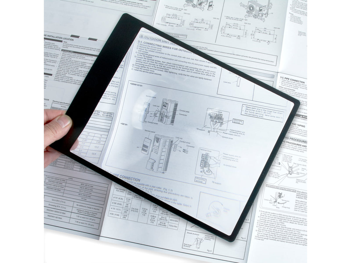 Carson MagniSheet 2x Full Size Page 10.75 in x 8.25 in Big Magnifier / Large Loupe DM-11