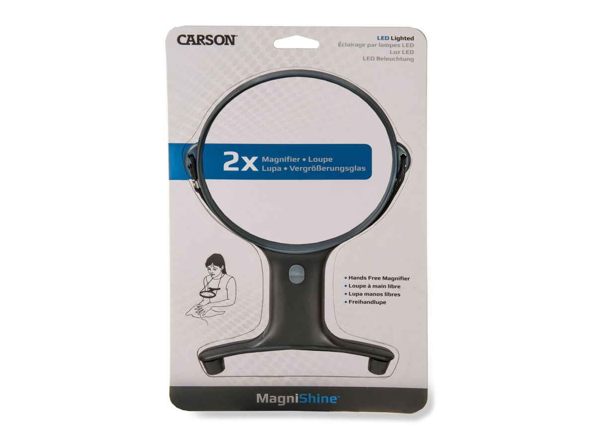 Carson MagniShine 2x Hands Free LED Lighted Magnifier HF-66