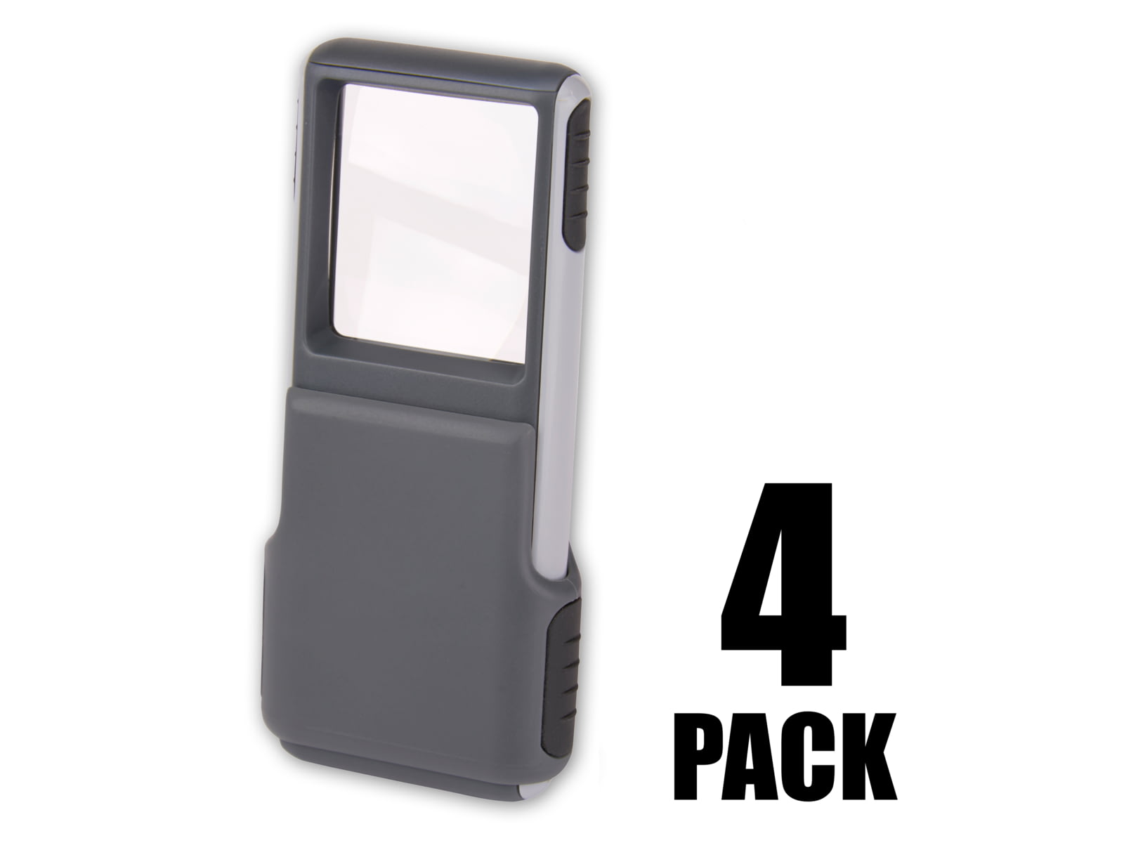 Carson MiniBright 3x Pocket LED Magnifier Loupe 4 Pack Grey PO-25MU