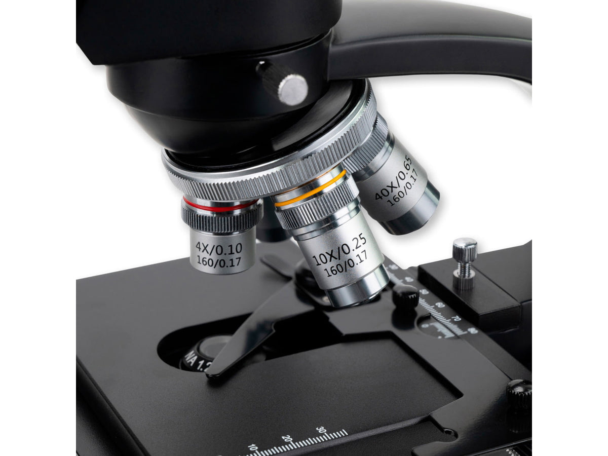 Carson Optical Advanced 40x-1600x LED Lit Binocular Compound Microscope Black 8.5 in x 6.9 in x 14.1 in MS-170