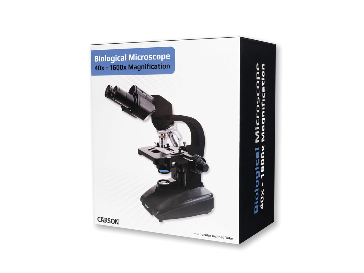 Carson Optical Advanced 40x-1600x LED Lit Binocular Compound Microscope Black 8.5 in x 6.9 in x 14.1 in MS-170