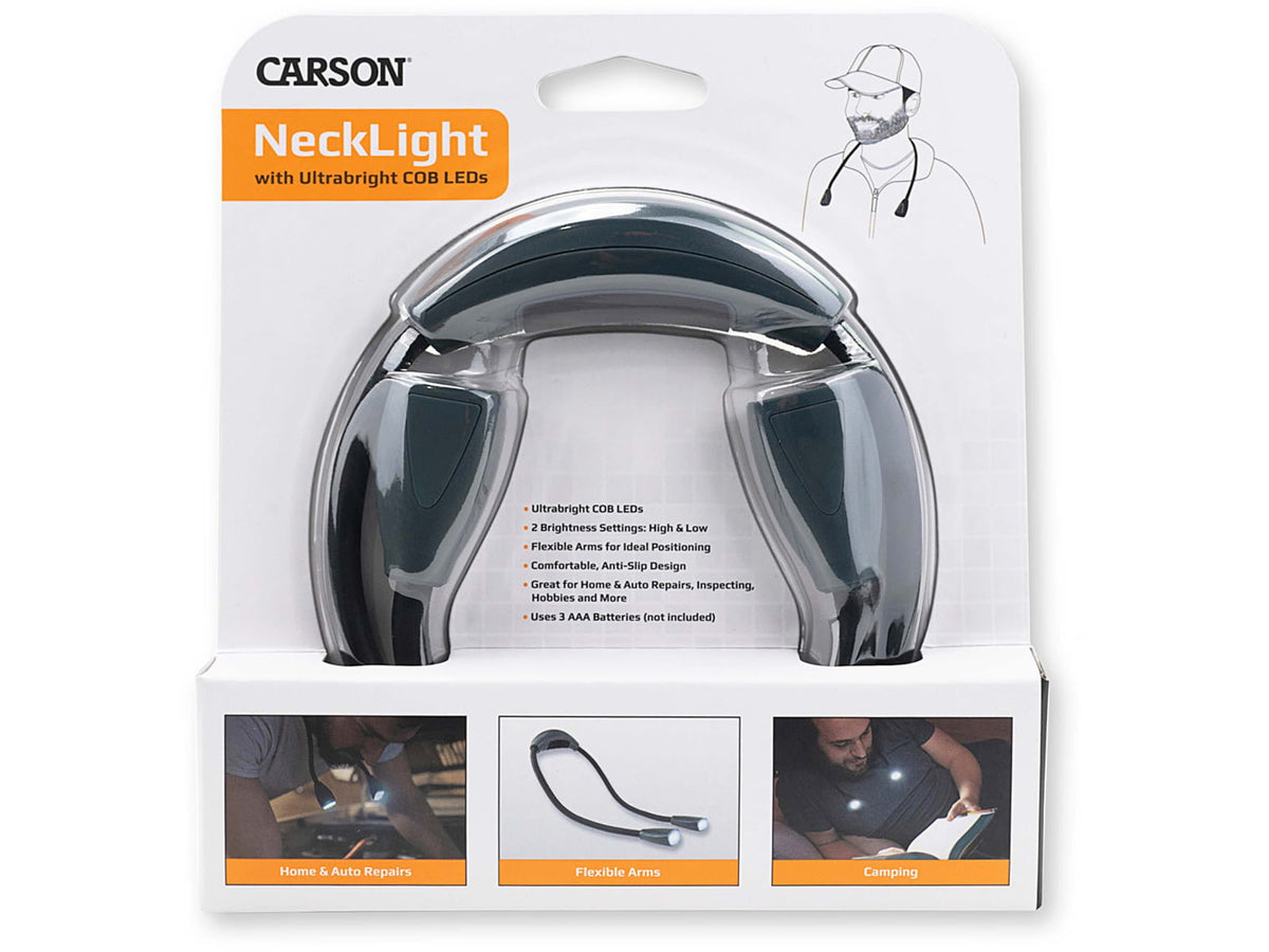 Carson Optical Hardware Neck Light Gray 7.5 in x 1.9 in x 11.7 in NL-20