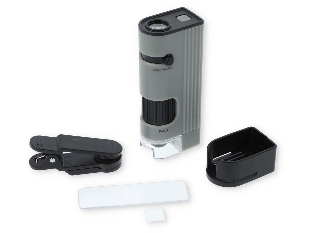 Carson Optical MP-400 MicroPic 120-240x Pocket Microscope Gray 1.0 in x 1.7 in x 5.1 in MP-400