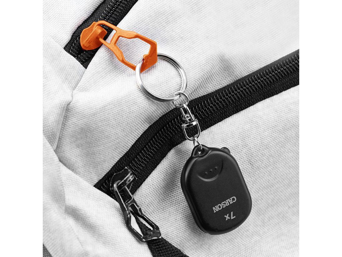 Carson Optical Clip & View Pop Up Keycha in 7x Magnifier 2.75 in Overall GN-70