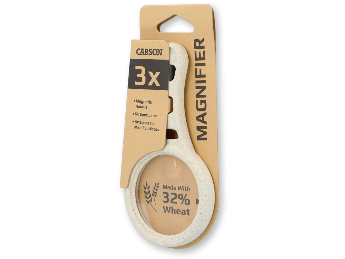 Carson Optical Wheat Version MagnetMag Handheld Magnifier Beige DX-50EF