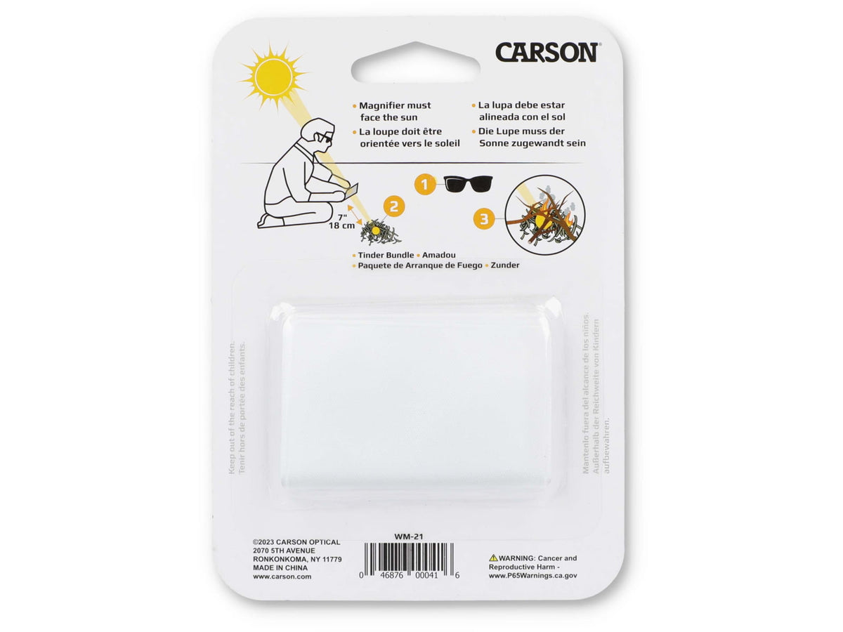 Carson Optical WM-21 Credit Card Sized Magnifier with Spot Lens Clear 2.1 in x 0.1 in x 3.4 in