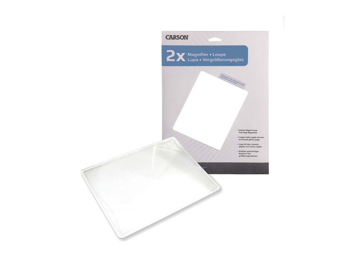 Carson Page Magnifier 2x Rigid-Frame Full Page Magnifier Loupe DM-21