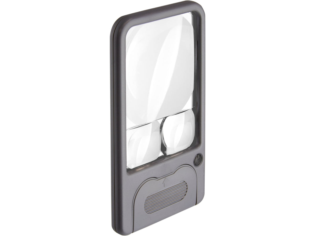 Carson Pocket Magnifier Loupe w/ LED Light Gray