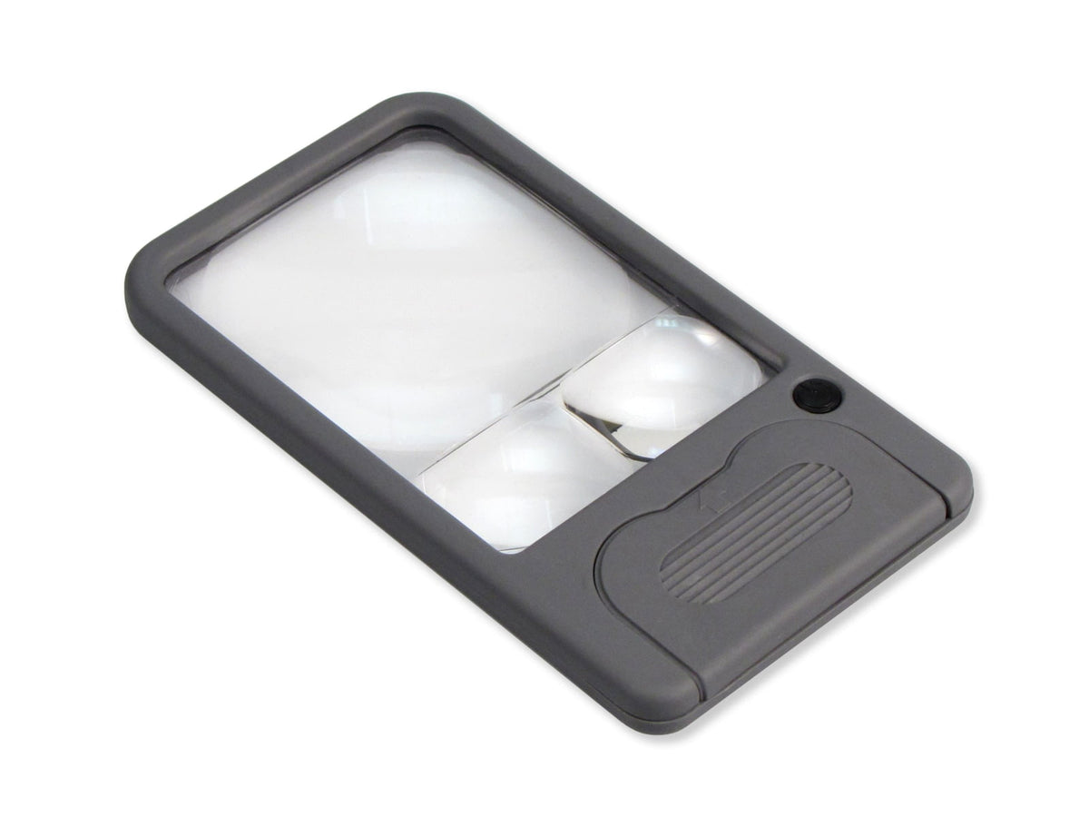 Carson Pocket Magnifier Loupe w/ LED Light Gray