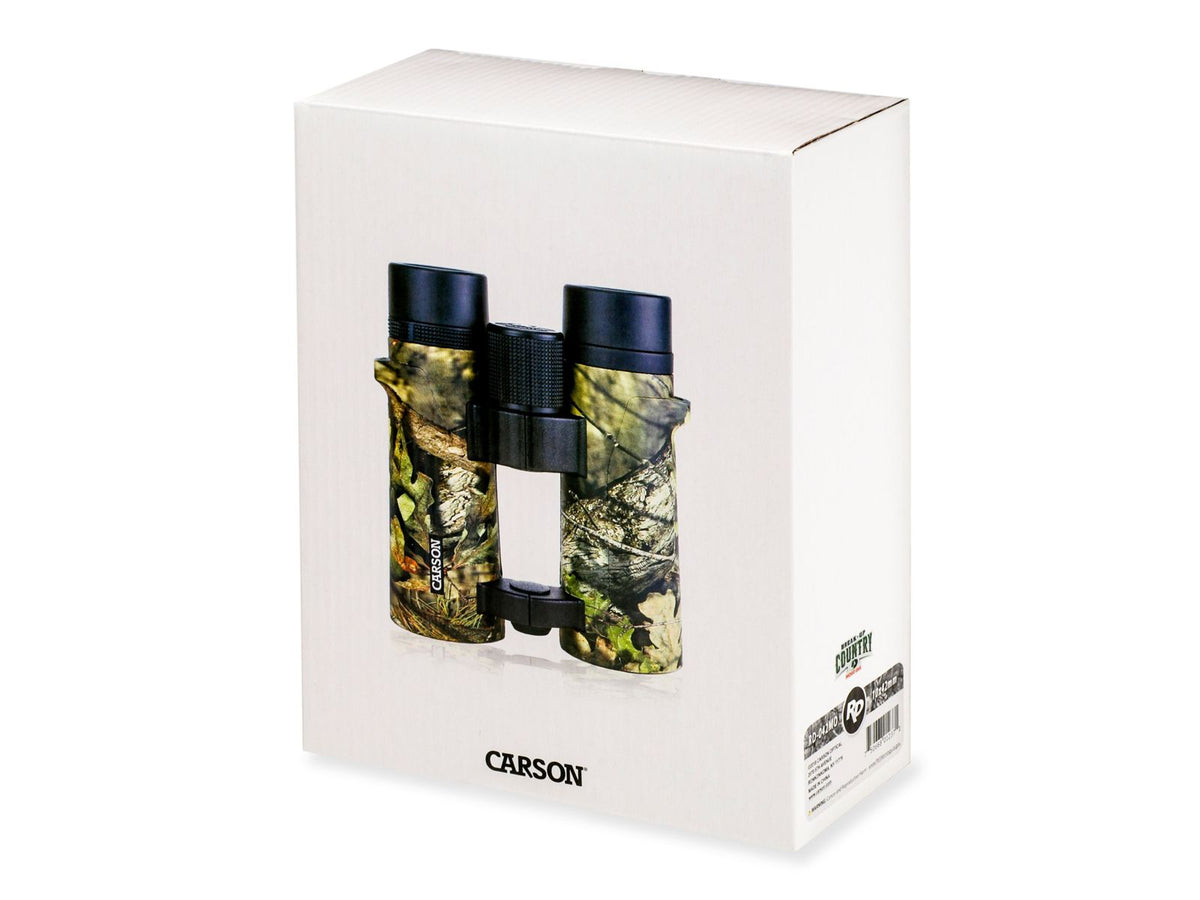 Carson RD Series 10x42mm Binocular Mossy Oak Break Up Country Camo Roof Prism Matte RD-042MO