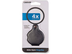 Carson Slide-OpenGlass Magnifier 4x w/Attached Case Black Small GN-11