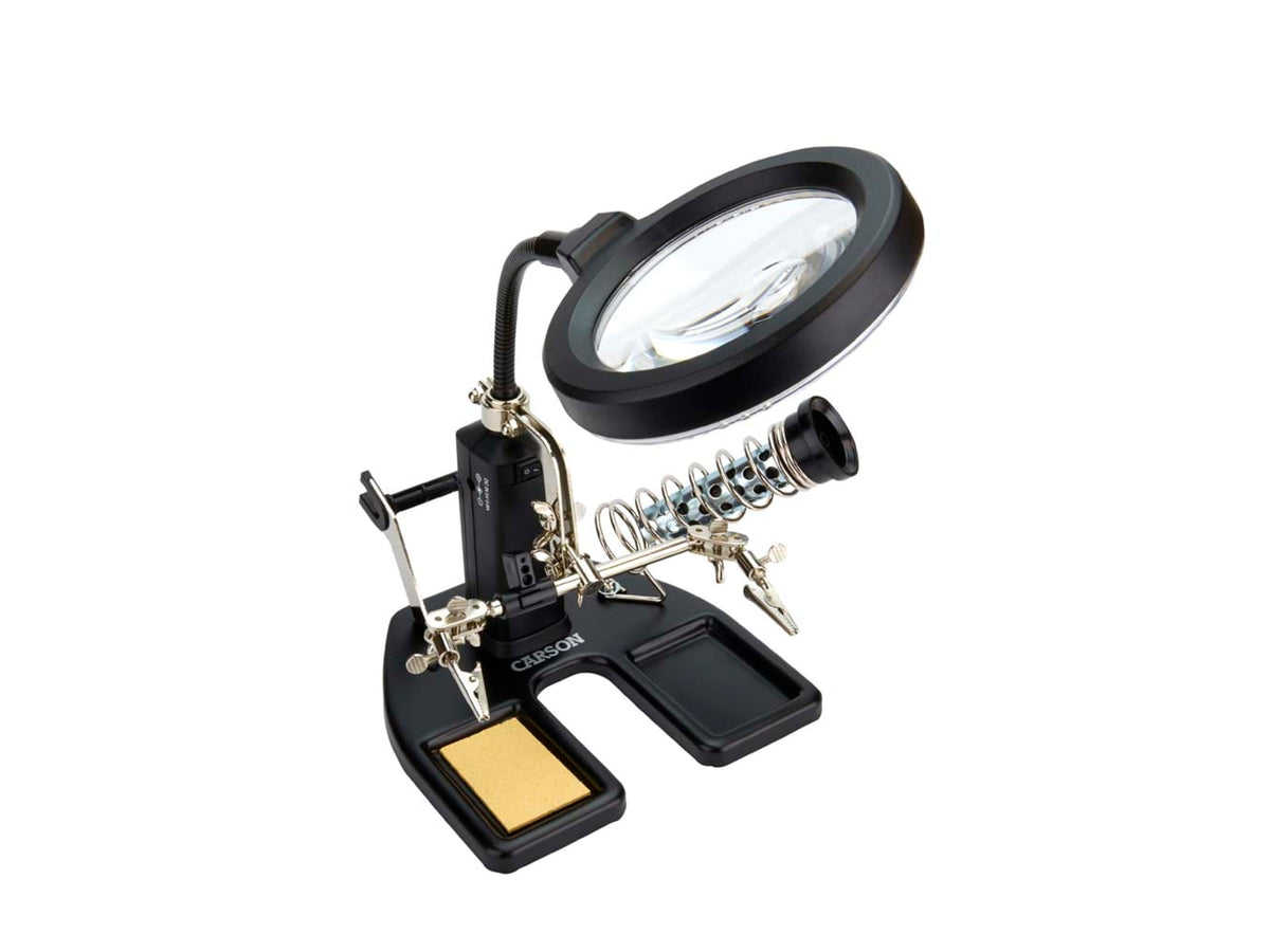 Carson SolderMag 1.75x Station Magnifier Loupe Black CP-50