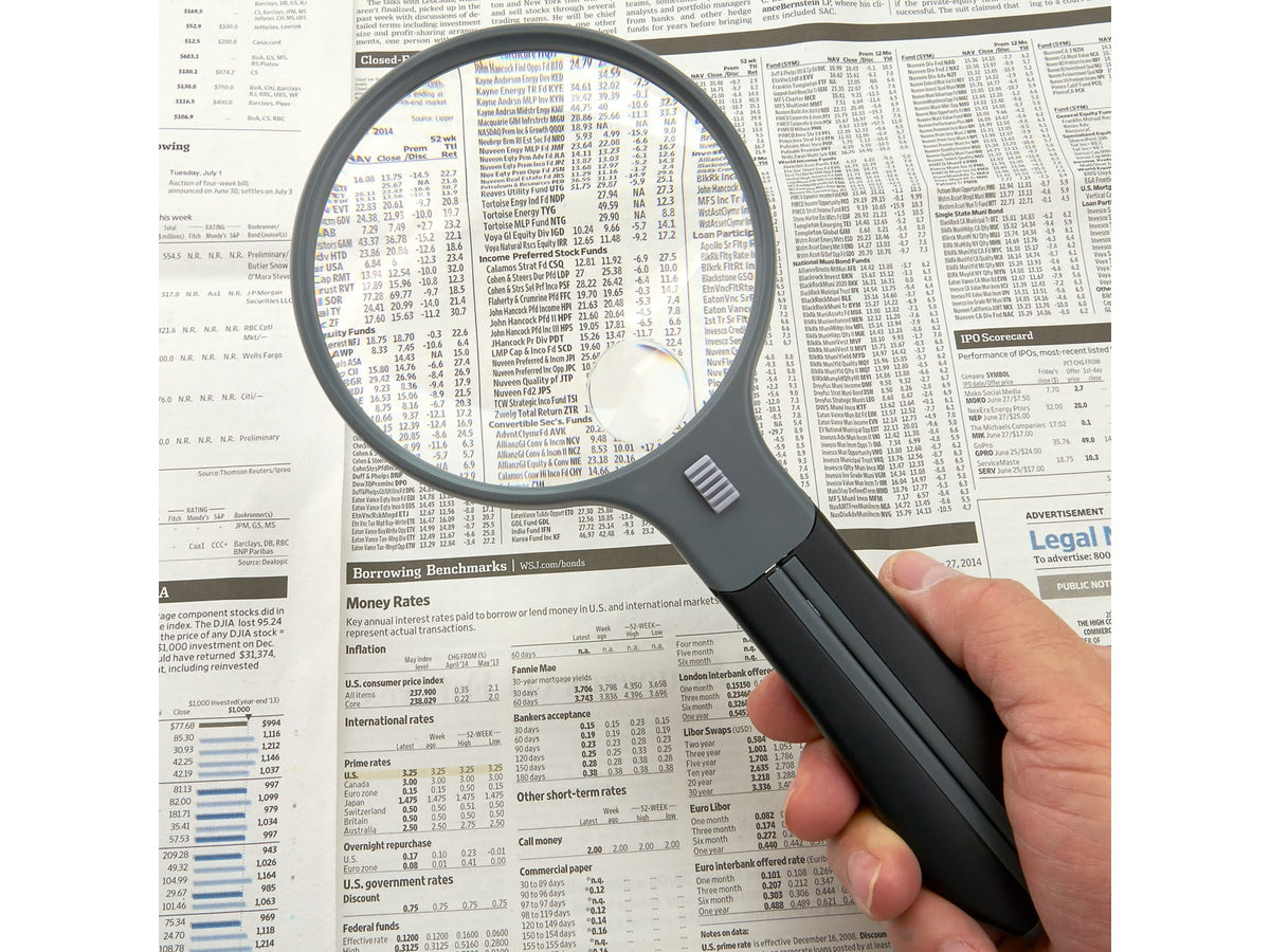 Carson SplitHandle 2x/3x Magnifying Glass Black