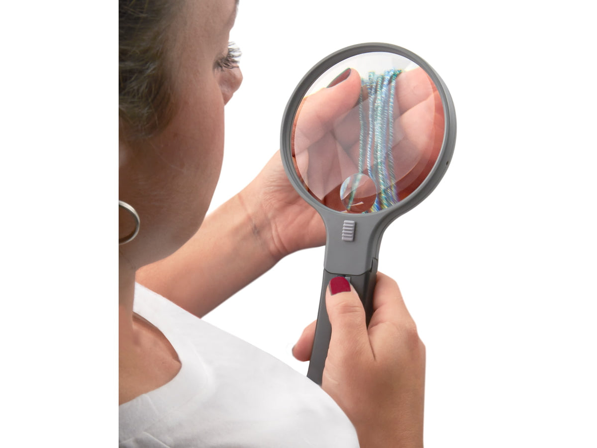 Carson SplitHandle 2x/3x Magnifying Glass Black
