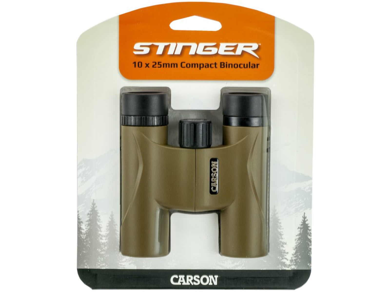Carson Stinger 10x25mm Compact Binocular Matte Brass