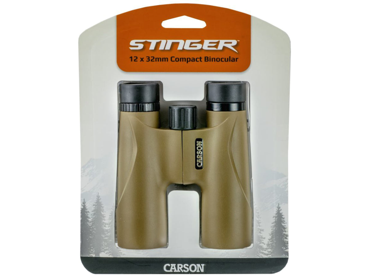 Carson Stinger 12x32mm Compact Binocular Matte Olive Green HW-232