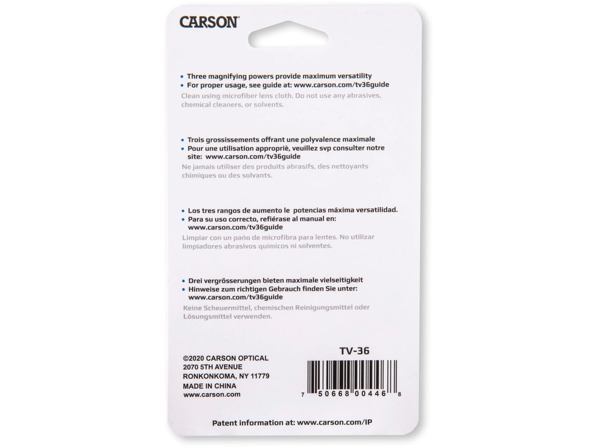 Carson TriView 3x / 6x / 8.5x Folding Loupe Magnifier TV36