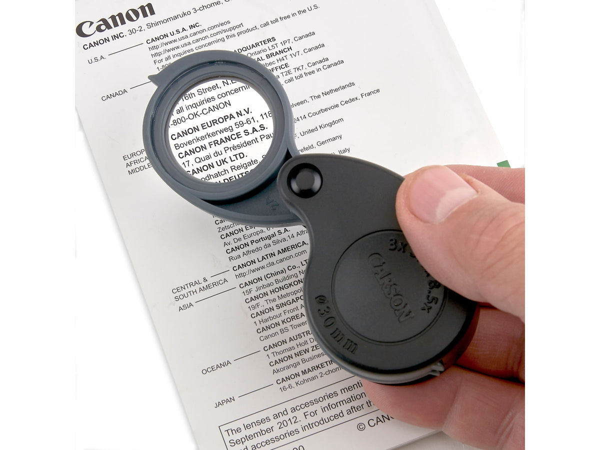 Carson TriView 3x / 6x / 8.5x Folding Loupe Magnifier TV36
