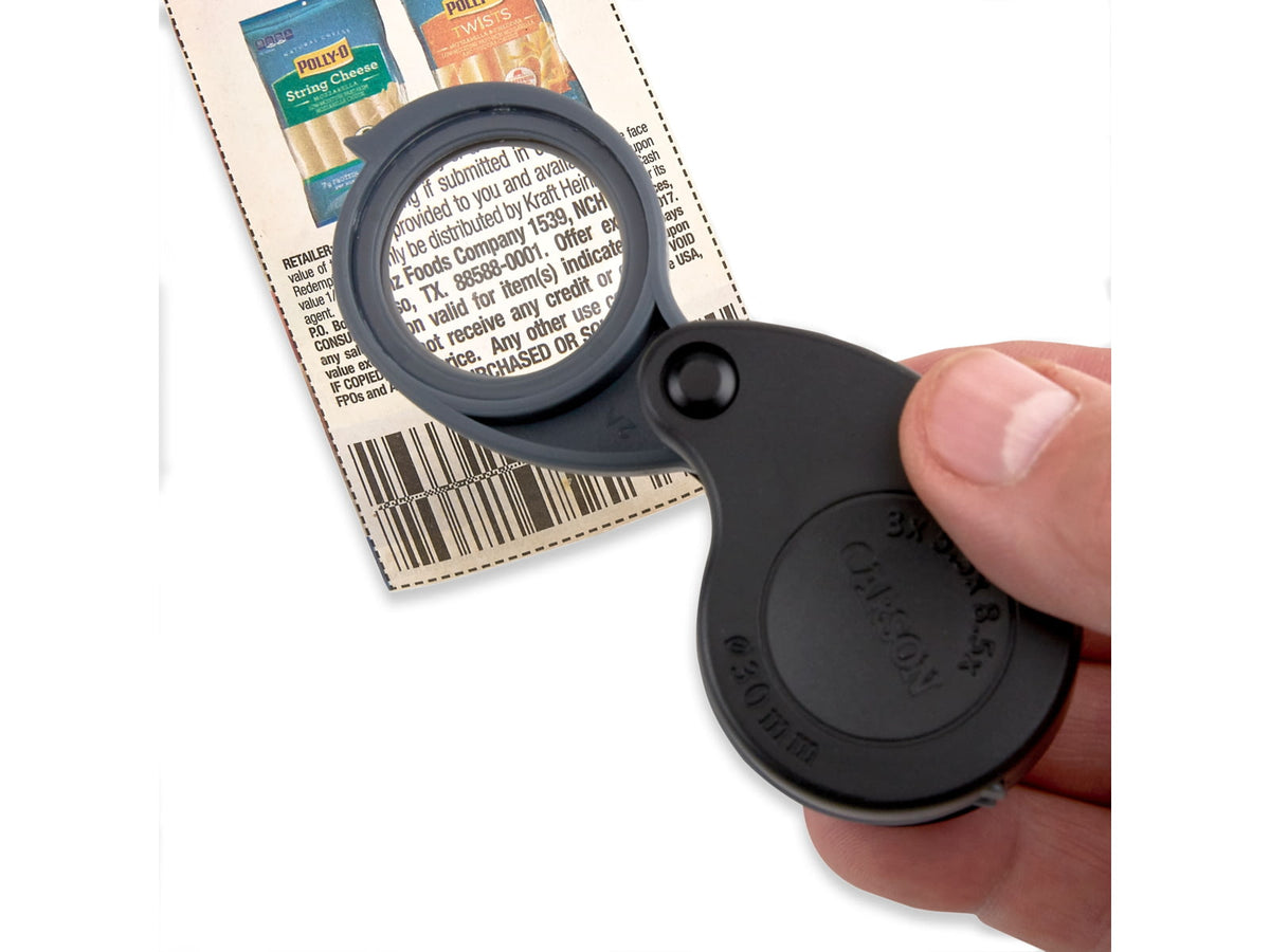Carson TriView 3x / 6x / 8.5x Folding Loupe Magnifier TV36