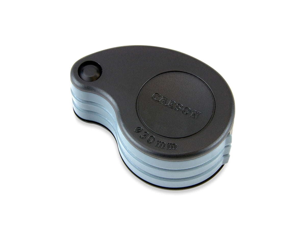 Carson TriView 5x / 10x / 15x Folding Loupe with Built-in Case
