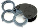 Carson TriView 5x / 10x / 15x Folding Loupe with Built-in Case