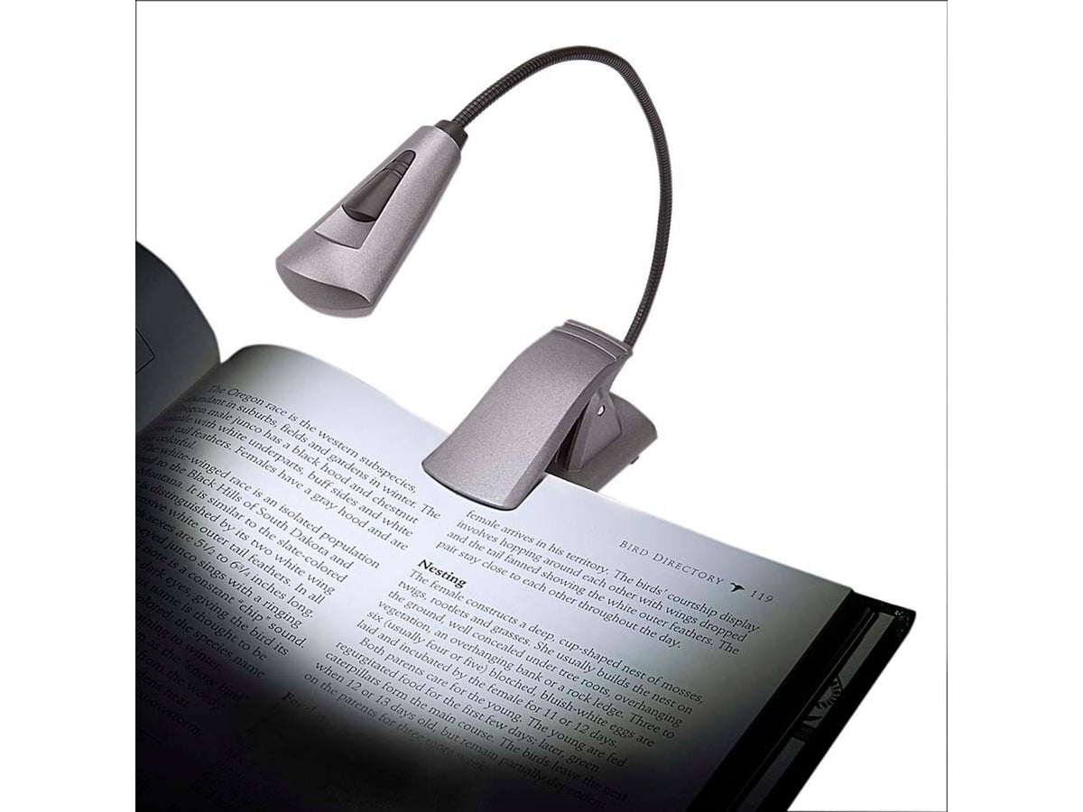 Carson Ultra-Bright Fully Adjustable 6 LED Book Light Grey FL-66