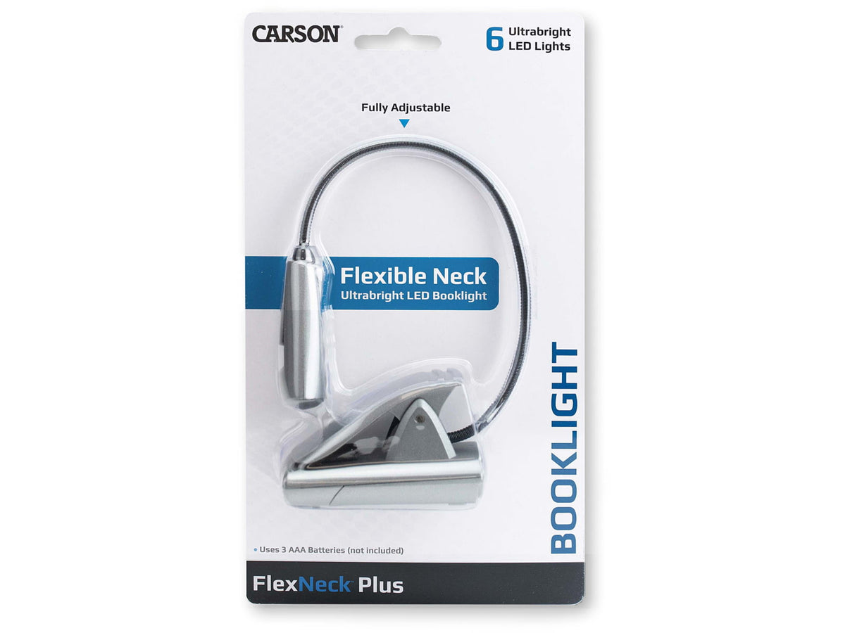 Carson Ultra-Bright Fully Adjustable 6 LED Book Light Grey FL-66