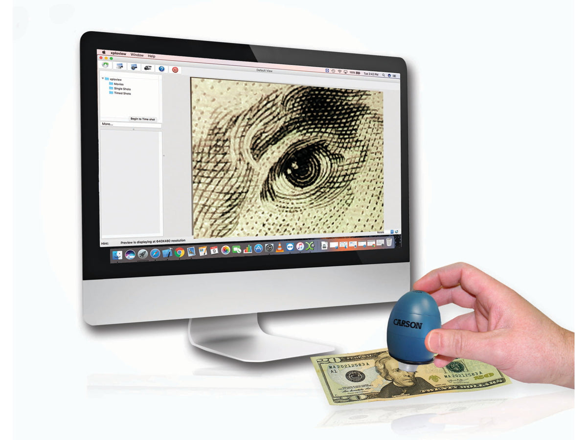 Carson zOrb LED Lighted USB Digital Computer Microscope Blue Small MM-500