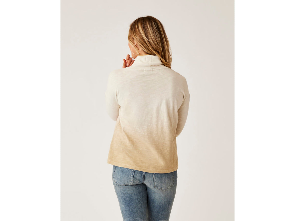 Carve Designs Bodie Funnel Neck - Women's Lt. Khaki Ombre