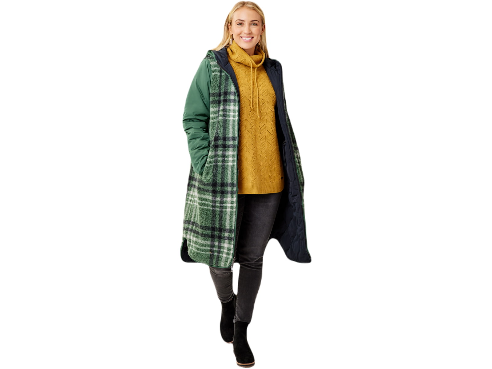 Carve Designs Donner Reversible Jacket - Women's Cilantro/Black Extra Small