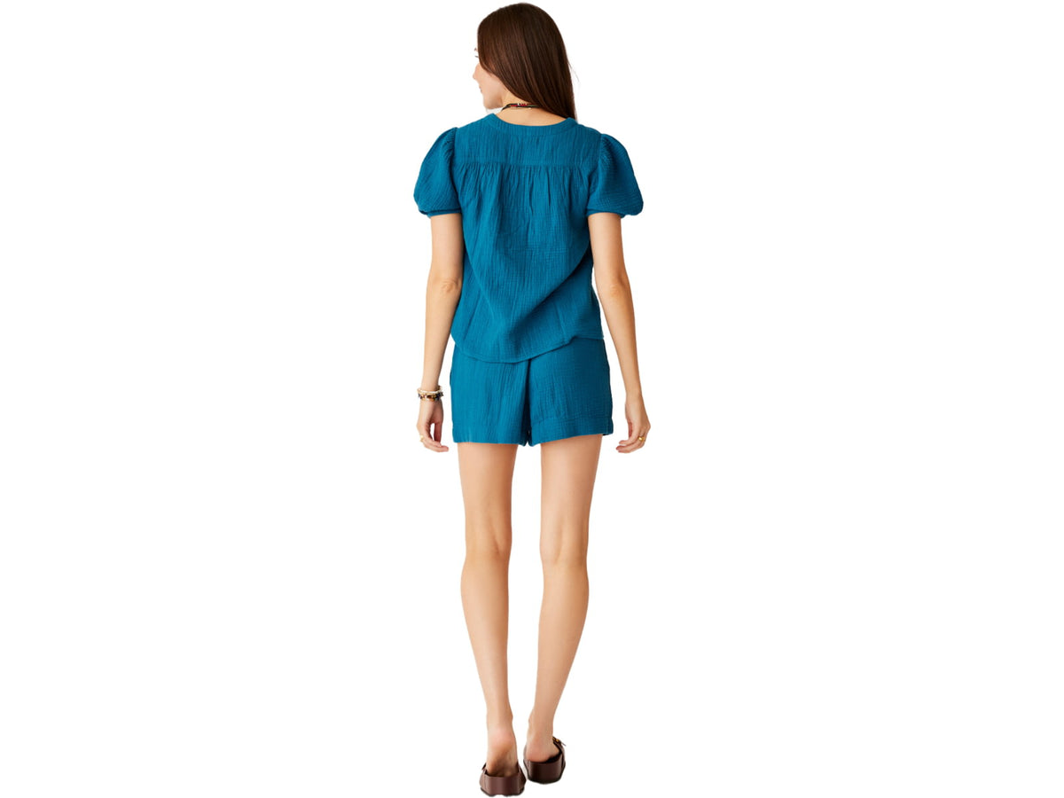 Carve Designs Milo Gauze Top - Women's Azul Small