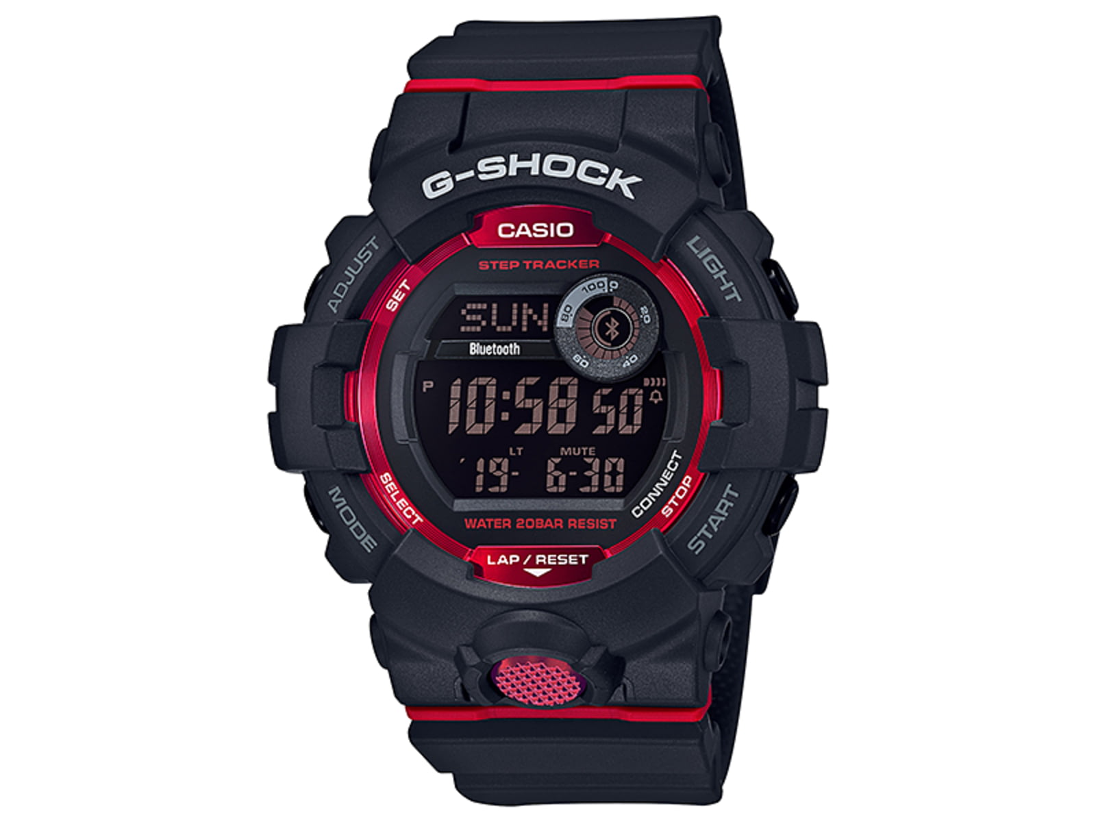 Casio G-Shock GBD800-1 Digital Watch - Men's Black/Red