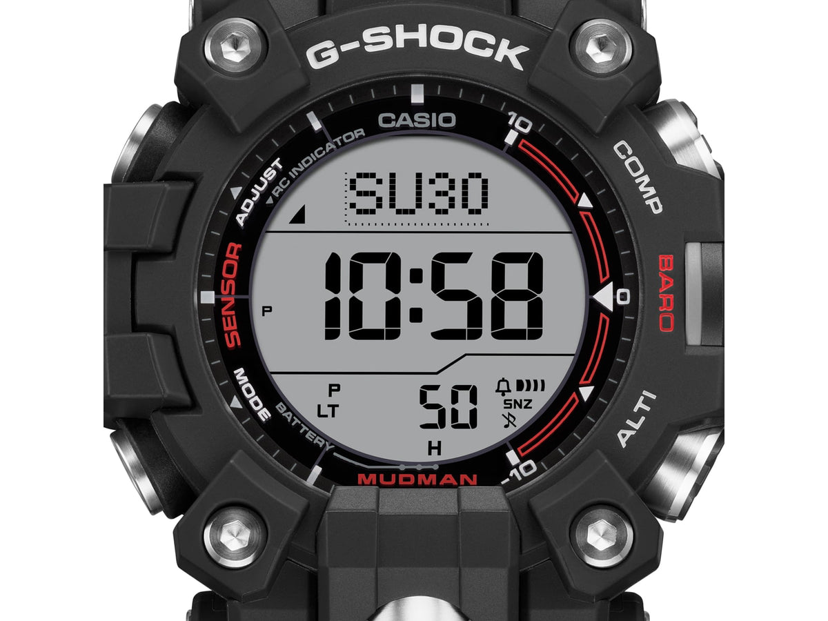 Casio G-Shock Mudman Triple-Sensor Solar Power Watch - Men's Black