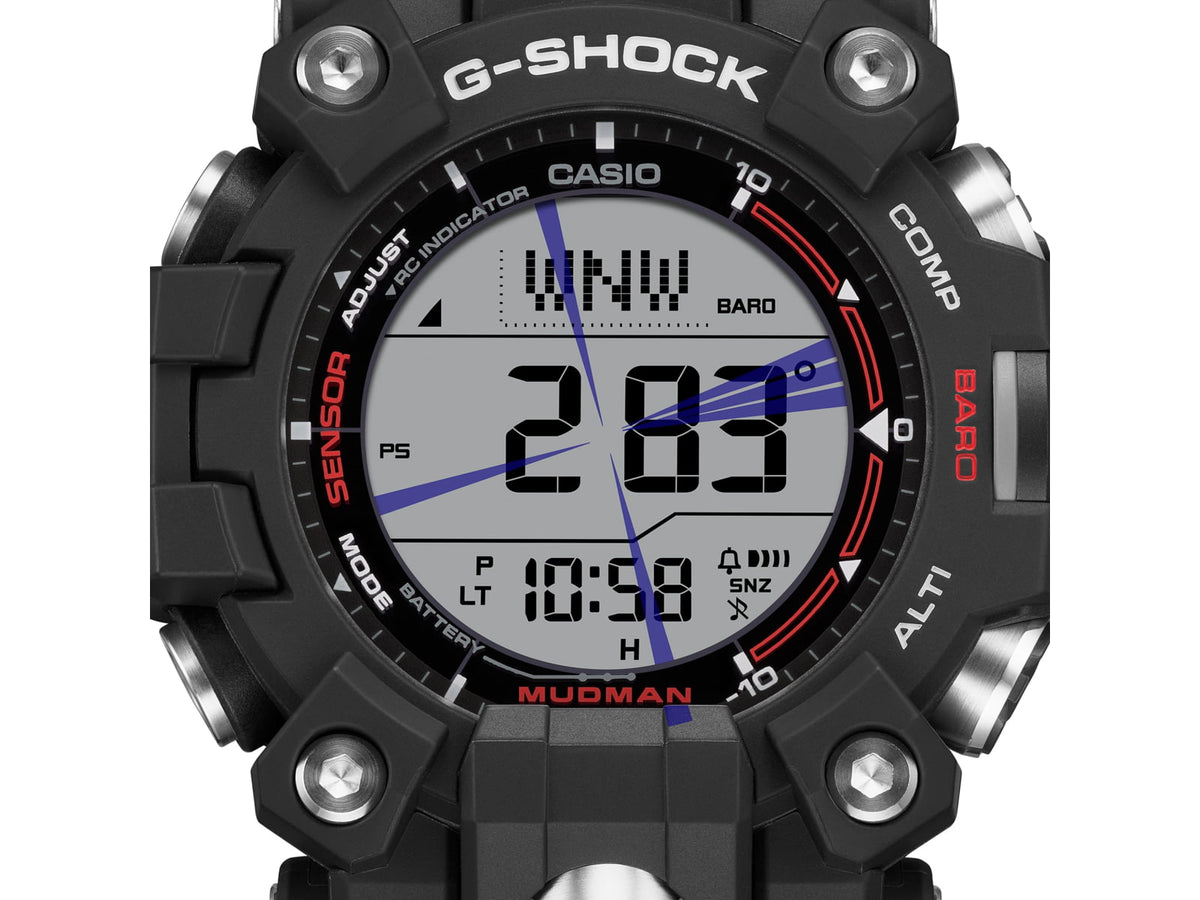 Casio G-Shock Mudman Triple-Sensor Solar Power Watch - Men's Black