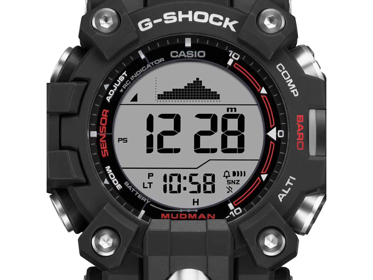 Casio G-Shock Mudman Triple-Sensor Solar Power Watch - Men's Black