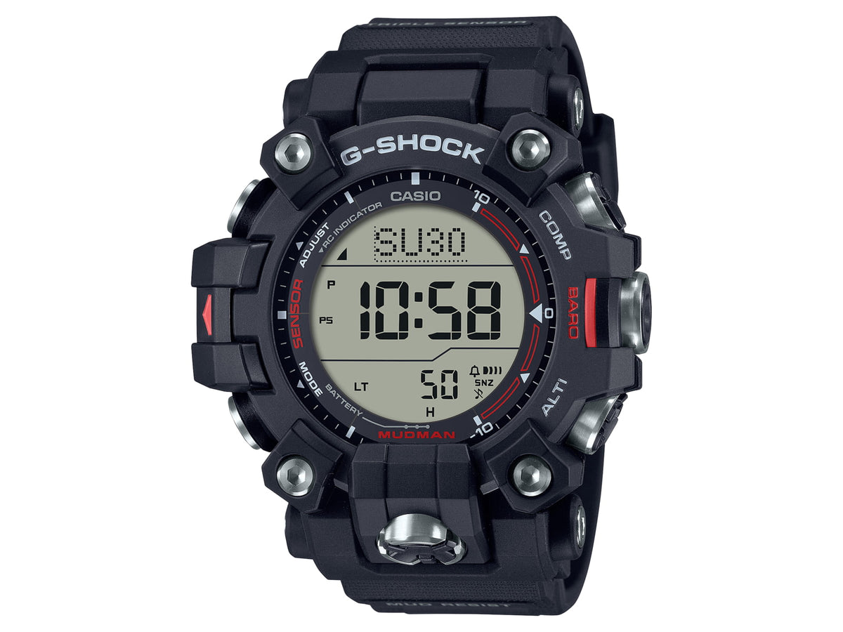 Casio G-Shock Mudman Triple-Sensor Solar Power Watch - Men's Black