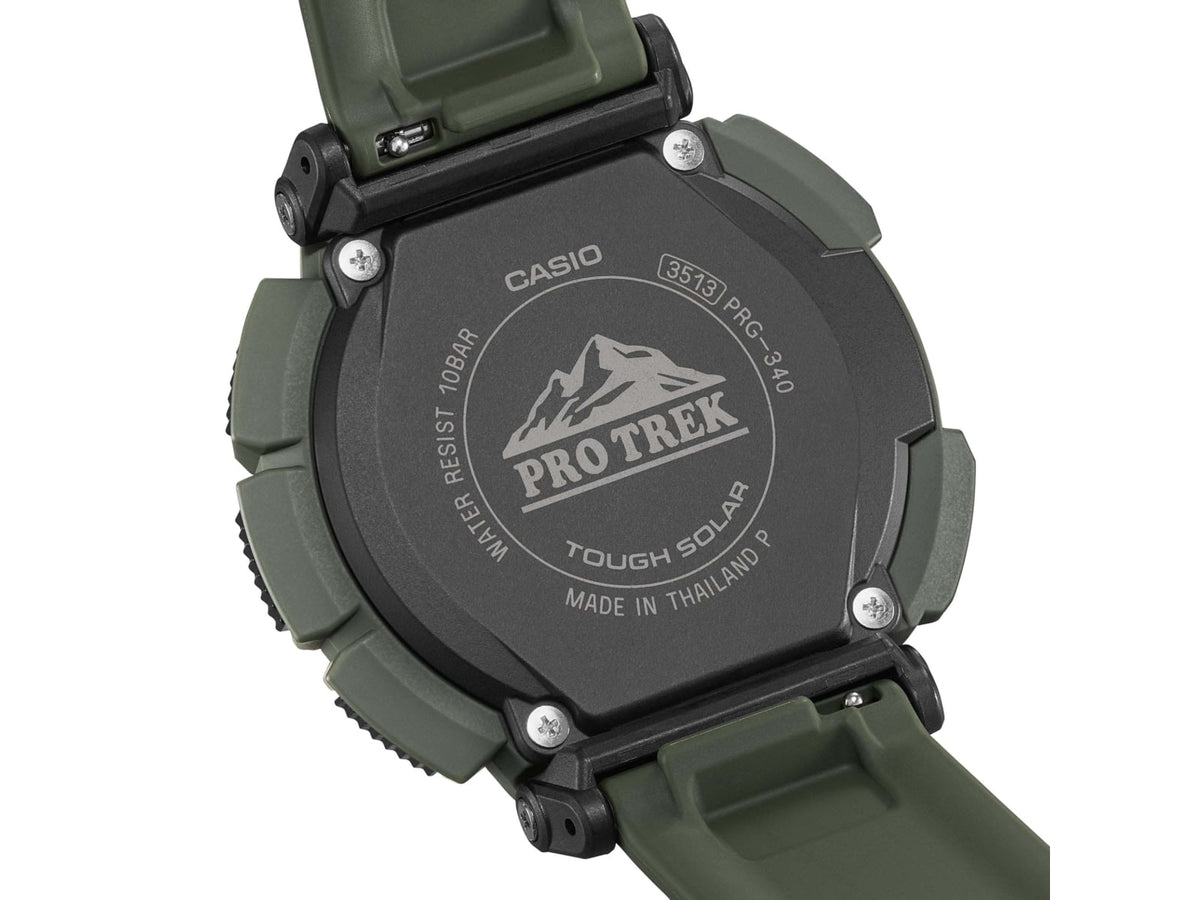Casio Outdoor Casio Pro Trek Solar Watch Triple Sensor Watching Featuring an Altimeter Barometer Digital Compass Thermometer and 100M WR - Men's