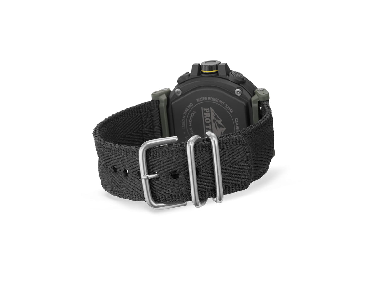 DEMO Casio PRO TREK Tough Solar Triple Sensor Watch - Men's Green