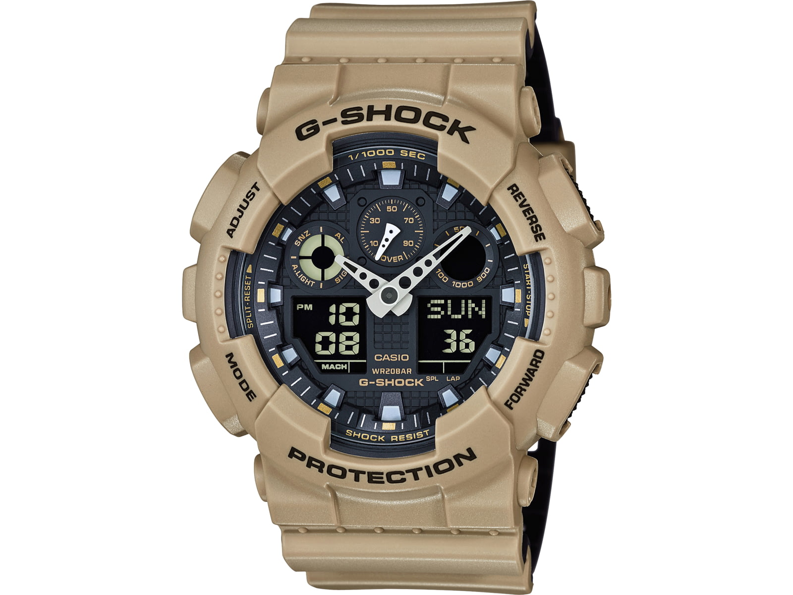 Casio Tactical G-Shock Analog-Digital Watch Tan Adjustable
