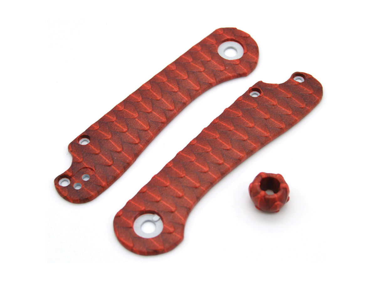Chroma Scales Elementum Red Handle Scales Textured Nylon PA12 1004-0013-018-BA
