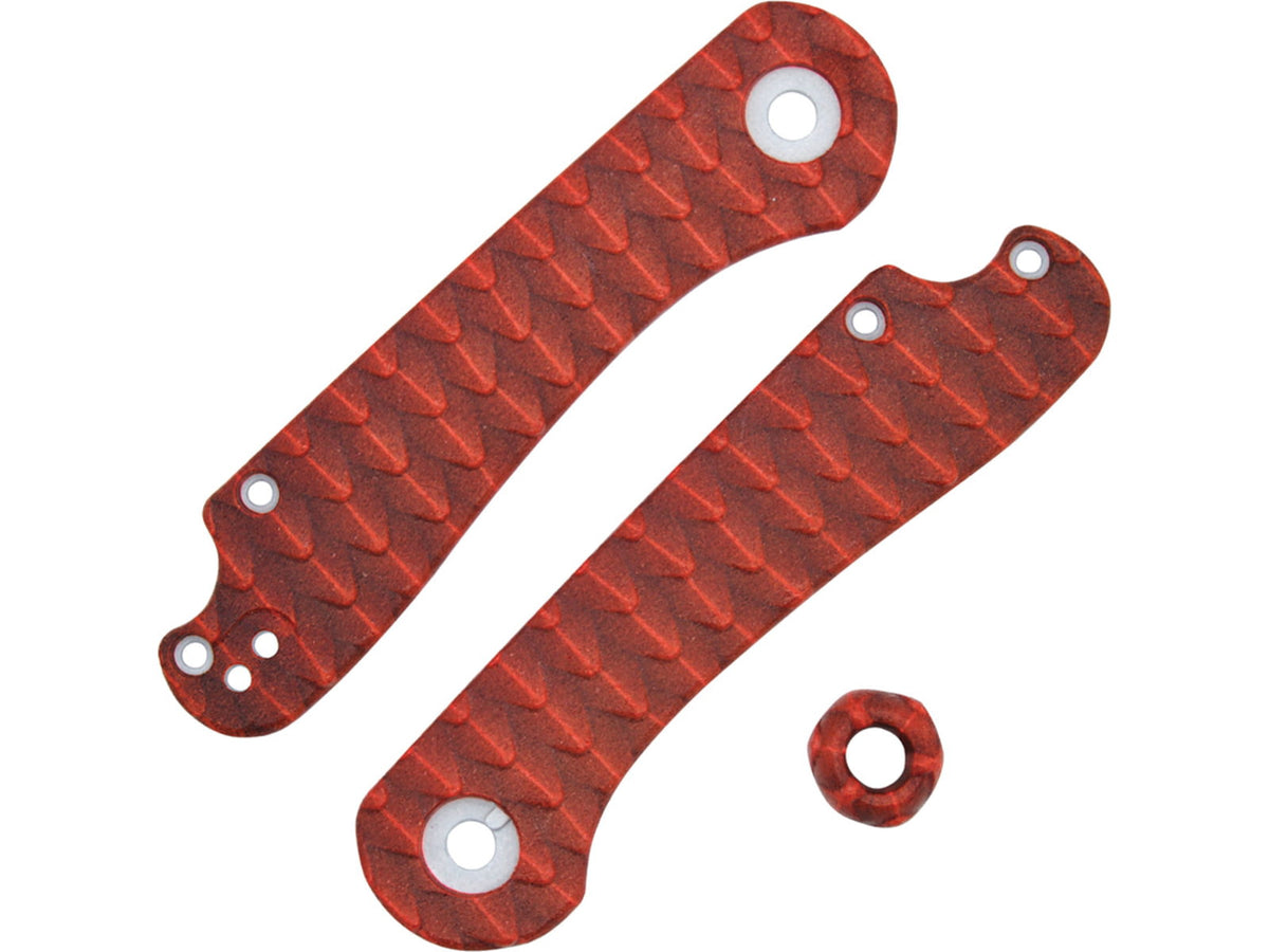 Chroma Scales Elementum Red Handle Scales Textured Nylon PA12 1004-0013-018-BA