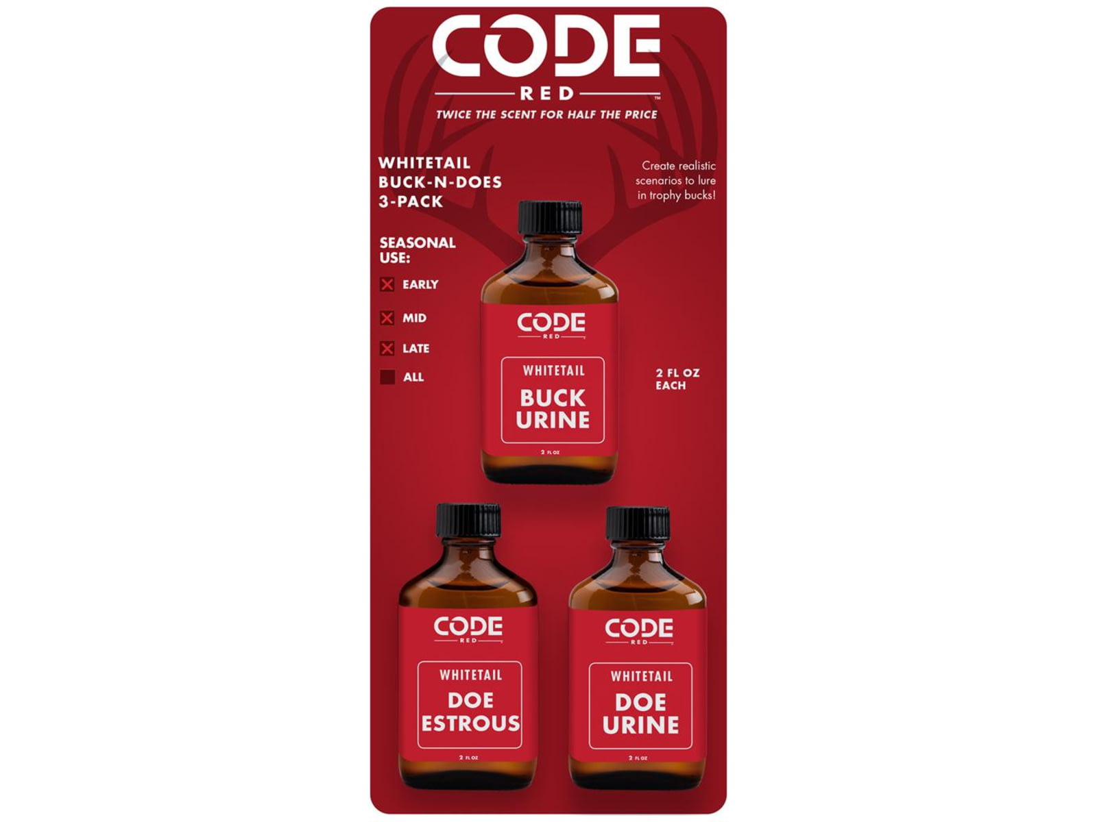 Code Blue - Code Red Triple Buck-N-Does Scent Combo 3 pk. OA1326
