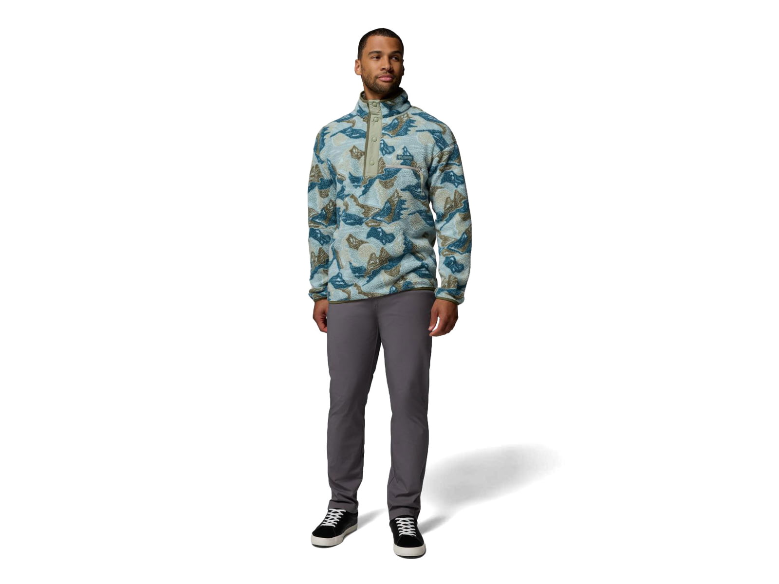 Columbia Helvetia II Printed Half Snap Fleece - Men's Safari/Sunscapes